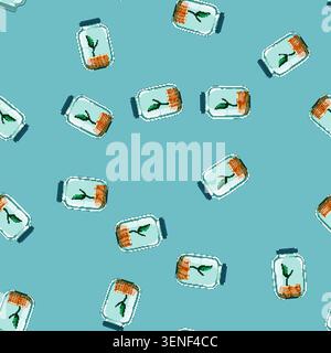 seamless pattern business coin jar cartoon. growth glass, economy cash, bottle finance business coin jar sign vector Stock Vector