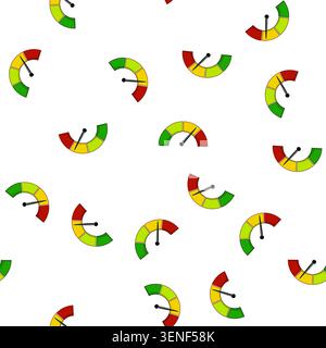 pattern dashboard speedometer cartoon. instrument cluster, calibration accuracy, sensor digital dashboard speedometer sign vector Stock Vector
