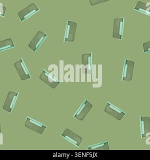 seamless pattern sandwich lunch box color icon vector. sandwich lunch box sign. isolated symbol illustration Stock Vector