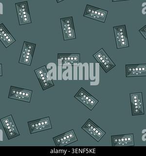 seamless pattern Loyalty card illustration featuring a progress bar with three out of five empty slots filled, representing customer retention, bonus Stock Vector
