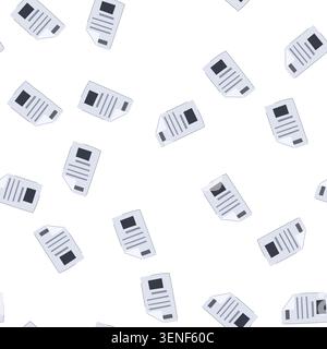 pattern purchase receipt cartoon. pay supermarket, money shop, buy transaction purchase receipt sign. seamless symbol vector illustration Stock Vector