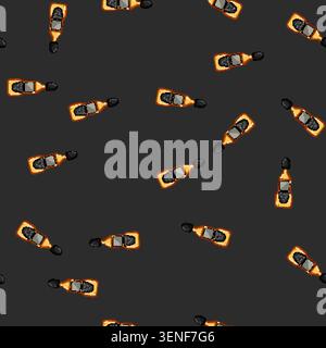 seamless pattern sound noise level meter cartoon. measurement frequency, calibration sensor, volume intensity sound noise level meter sign vector Stock Vector