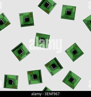 seamless pattern fabrication circuit board cartoon. multilayer substrate, vias silkscreen, copper laminate fabrication circuit board sign vector Stock Vector