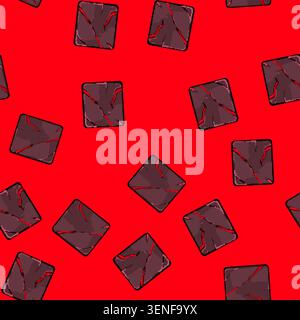 seamless pattern rock lava game button cartoon. stone video, continue arcade, bar badge rock lava game button sign vector Stock Vector