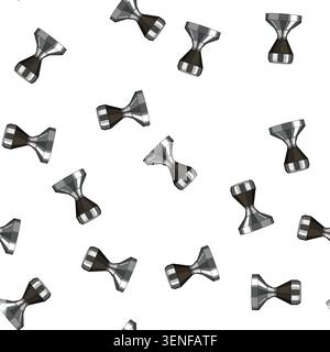 pattern barista tamper coffee cartoon. barista tamper coffee sign vector Stock Vector