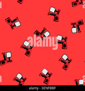 seamless pattern er paint sprayer cartoon. drip logo, body car, auto industry er paint sprayer sign vector Stock Vector