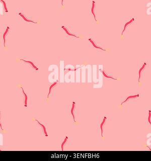 pattern host parasite cartoon. infection disease, organism transmission, protozoa helminth host parasite sign. seamless vector illustration Stock Vector