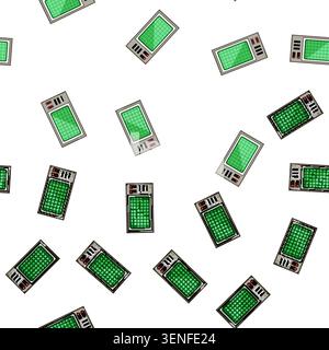 pattern plastic retro control panel cartoon. bamboo small, mini round, square oval plastic retro control panel sign vector Stock Vector