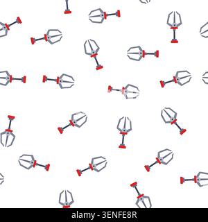 pattern gripper claw machine cartoon. grab gambling, play grasp, luck arm gripper claw machine sign. seamless symbol vector illustration Stock Vector