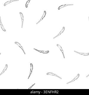 pattern turbine plane smoke trail cartoon. engine emission, stratosphere aerodynamics, weather cirrus turbine plane smoke trail sign vector Stock Vector