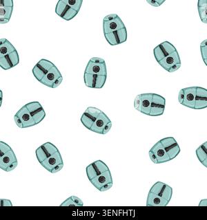 pattern cooking fryer air cartoon. cooking fryer air sign vector Stock Vector
