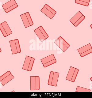 seamless pattern zipper makeup bag cartoon. pouch storage, durable chic, versatile essential zipper makeup bag sign vector Stock Vector