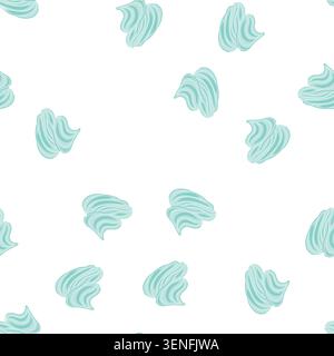 pattern cake meringue cartoon. whip ice, milk hand, creme custard cake meringue sign. seamless symbol vector illustration Stock Vector