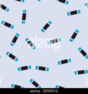 pattern technology biometric bracelet cartoon. health fitness, tracking data, monitor pulse technology biometric bracelet sign. seamless vector illust Stock Vector