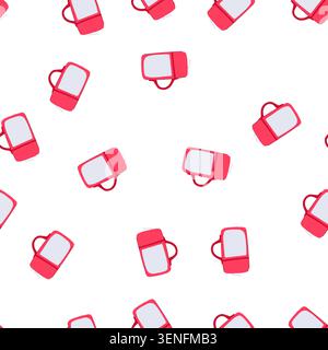 pattern travel compression bag cartoon. storage space, luggage packing, suitcase organize travel compression bag sign. seamless symbol vector illustra Stock Vector