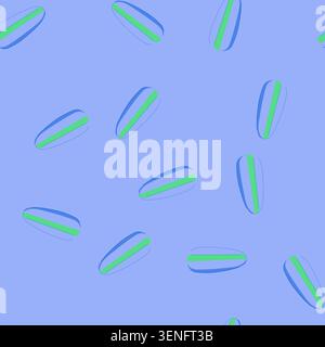 pattern travel sleeping pad cartoon. sleep nature, adventure bed travel sleeping pad sign. seamless vector illustration Stock Vector