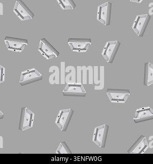 seamless pattern home sink ceramic cartoon. home sink ceramic sign vector Stock Vector