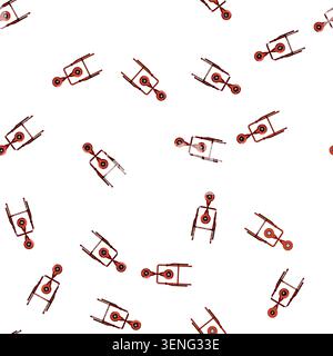 pattern game shooting target cartoon. arrow rifle, bullseye black game shooting target sign vector Stock Vector