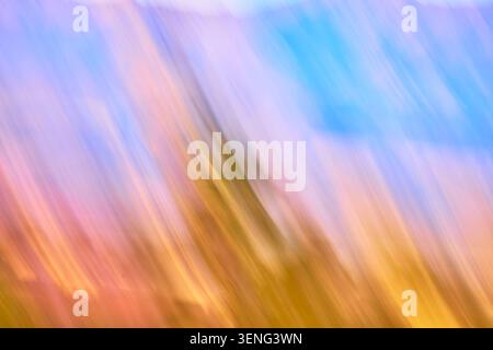Abstract Motion Blur Pastel Colors Inspired by Nevada Desert Light Stock Photo