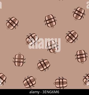 seamless pattern electric steamer pot cartoon. basket lid, handle boil, simmer heat electric steamer pot sign vector Stock Vector