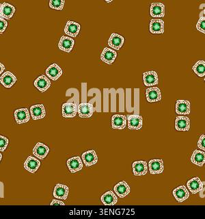 seamless pattern formal cufflinks cartoon. style elegant, mens sleeve, button decorative formal cufflinks sign vector Stock Vector