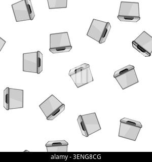 pattern Delivery package lockbox providing secure storage for parcels and mail, representing concepts of security, modern logistics, internet shopping Stock Vector