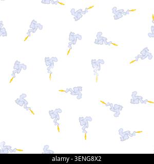 pattern propulsion rocket smoke trail cartoon. fire speed, exhaust plume, trajectory boost propulsion rocket smoke trail sign. seamless symbol vector Stock Vector