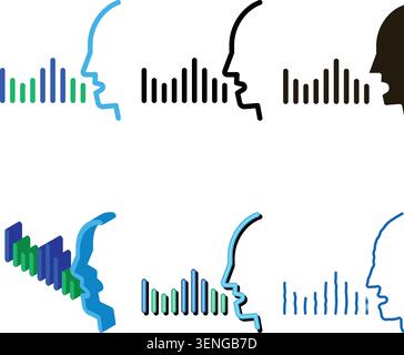 Human Voice Diagnostics Control Icon Vector Thin forms Line. Contour Stock Vector