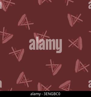 pattern furniture folding table cartoon. equipment comfor, metal empty furniture folding table sign. seamless vector illustration Stock Vector