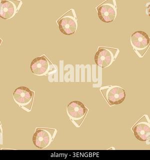 pattern hot desk fan cartoon. line electric, table stroke, office ventilator hot desk fan sign. seamless vector illustration Stock Vector