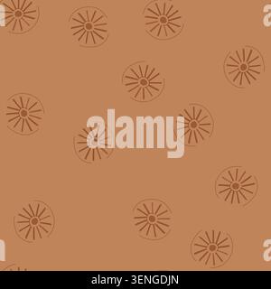 pattern antique wheel ancient cartoon. mill first, evolution cart, age history antique wheel ancient sign. seamless vector illustration Stock Vector