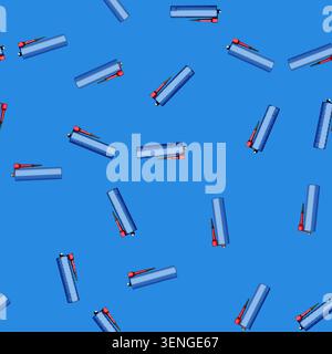 seamless pattern Silicone sealant tube, a vital construction tool, stands isolated on a white background, representing quality sealing and a reliable Stock Vector