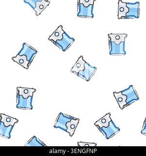 pattern Oral irrigator for comprehensive mouth cleaning, preventing plaque buildup, gingivitis, and promoting healthy teeth and gums through effective Stock Vector