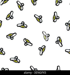 pattern light headlamp flashlight cartoon. light headlamp flashlight sign vector Stock Vector