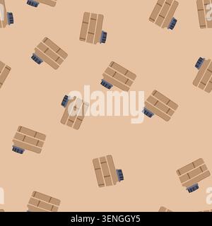 pattern barrel plastic tank cartoon. rain container, factory rainwater, waste industry barrel plastic tank sign. seamless vector illustration Stock Vector