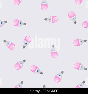 seamless pattern remote smart light bulb cartoon. remote smart light bulb sign vector Stock Vector