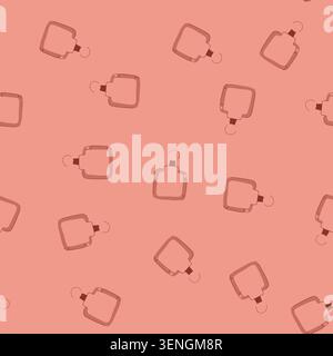 pattern snap clasp jewelry cartoon. chain lobster, necklace carabiner, ring golden snap clasp jewelry sign. seamless vector illustration Stock Vector