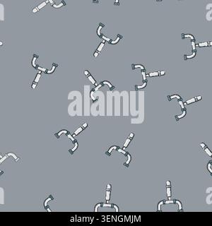 seamless pattern blockage waste drain trap cartoon. installation maintenance, cleaning fixture, basin sink blockage waste drain trap sign vector Stock Vector