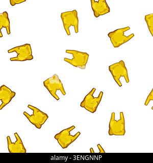 pattern sustainable plastic shopping bag cartoon. convenience lightweight, durable grocery, retail packaging sustainable plastic shopping bag sign vec Stock Vector