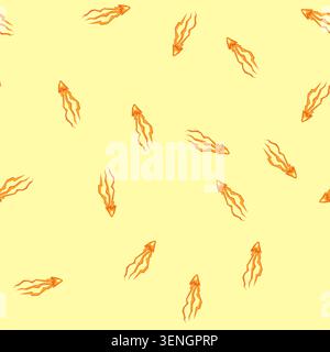 pattern stylized orange yellow energy blast laser streak moving forward on white background, conveying speed, power and dynamic sci fi action for game Stock Vector