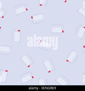 pattern bpafree canister plastic cartoon. ecofriendly versatile, transparent sealable, foodgrade portable bpafree canister plastic sign. seamless vect Stock Vector