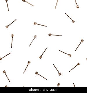 pattern propolis honey dipper stick cartoon. queen worker, drone comb, extraction bottling propolis honey dipper stick sign vector Stock Vector