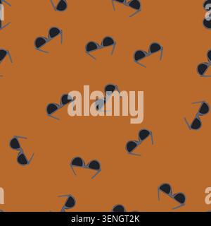 pattern technology glasses for the blind cartoon. innovation wearable, enhancement aid, device solution technology glasses for the blind sign. seamles Stock Vector