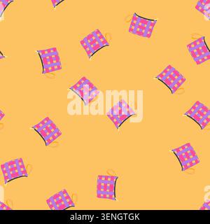 pattern mockup cosmetic pouch cartoon. toiletry fashion, bag makeup mockup cosmetic pouch sign. seamless vector illustration Stock Vector