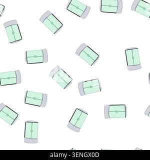 pattern modern shower cabin cartoon. box hotel, et clean, room water modern shower cabin sign. seamless symbol vector illustration Stock Vector