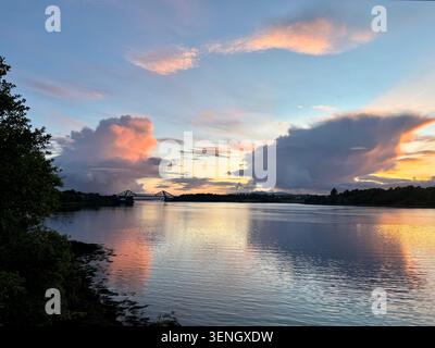 Evening clouds over Loch Etive. Stock Photo