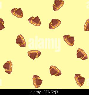pattern vent lava platform cartoon. caldera fissure, tectonic crust, mantle hotspot vent lava platform sign. seamless vector illustration Stock Vector