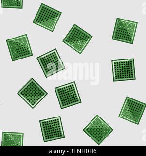 seamless pattern trace circuit board cartoon. layout etching, fabrication multilayer, substrate vias trace circuit board sign vector Stock Vector