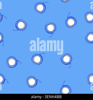 seamless pattern scotch electrical tape cartoon. adhesive sticky, black sticker, repair equipment scotch electrical tape sign vector Stock Vector