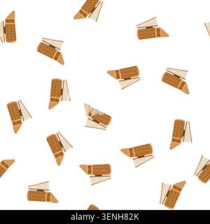 pattern bee smoker representing apiculture equipment for calming bees, a traditional tool used by beekeepers to manage beehives and facilitate honey h Stock Vector
